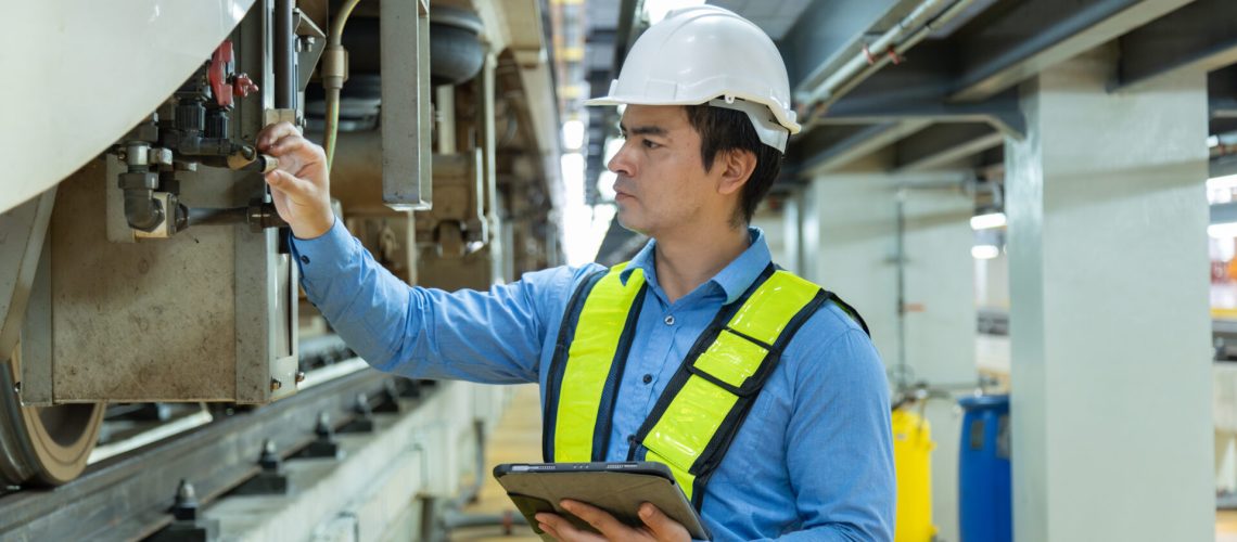 Transportation engineer consults on railway system work at maintenance center